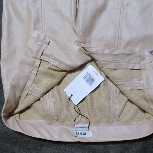 NWT Jason Wu tan vegan leather skinny pants size XS - Picture 6 of 15